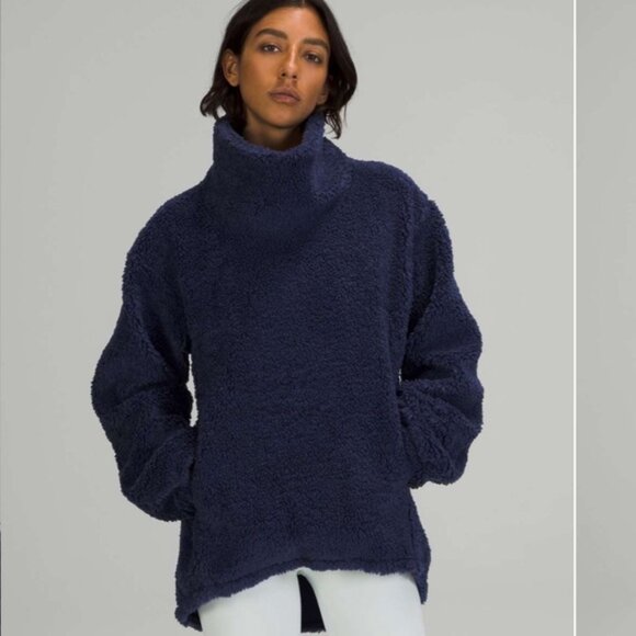 Lululemon Warmth Restore Long Pullover Fleece Sherpa Pockets Mock Neck 2021 Cozy - Picture 4 of 15